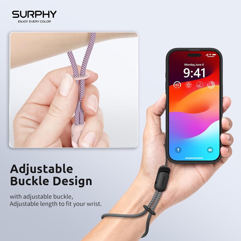 SURPHY 3 Pack Phone Wrist Strap with CellPhone Tether Tab, Cellphone Lanyard, Phone Strap with 2-Color Braided, Wrist Lanyard - Image 5